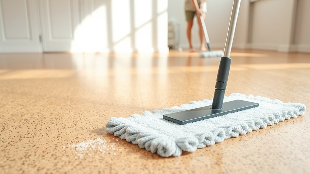 dust free cork flooring routine