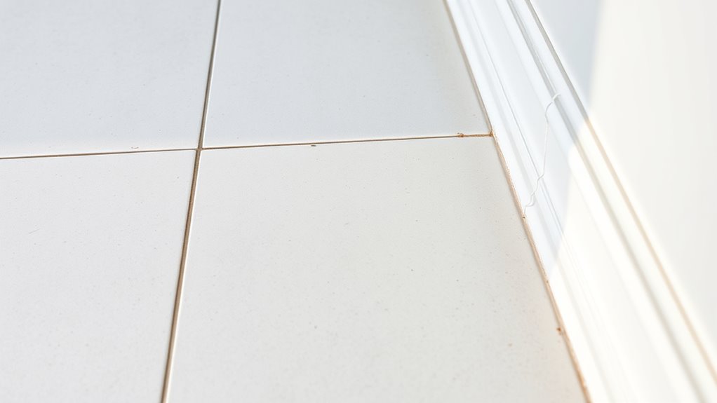 edge and baseboard dirt buildup