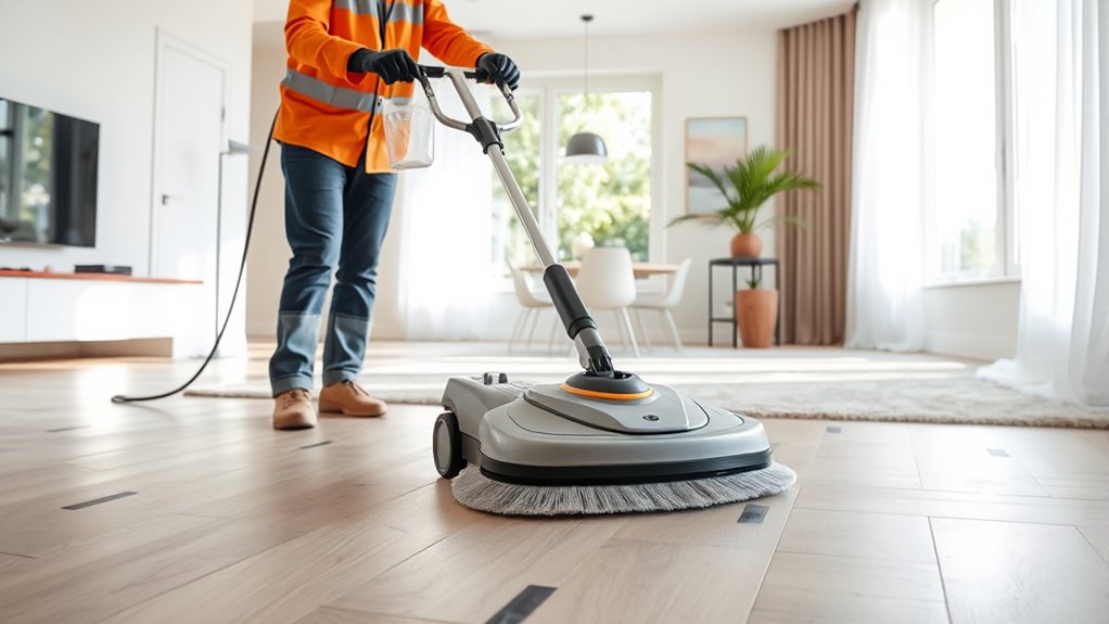 efficient laminate floor sweeping