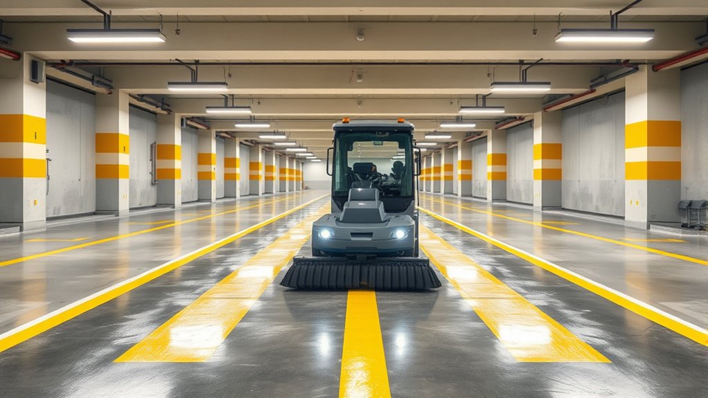efficient robotic garage sweeping