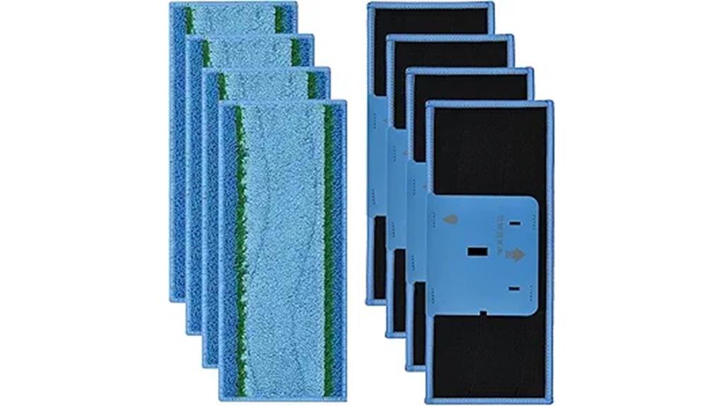eight microfiber mop pads