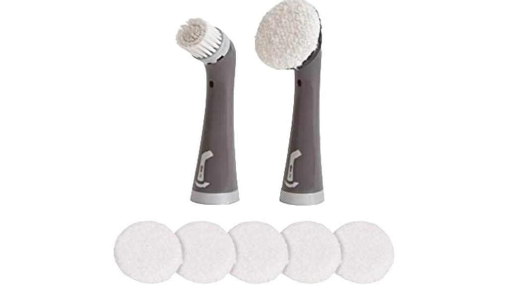 electric cleaning scrubber with microfiber pads