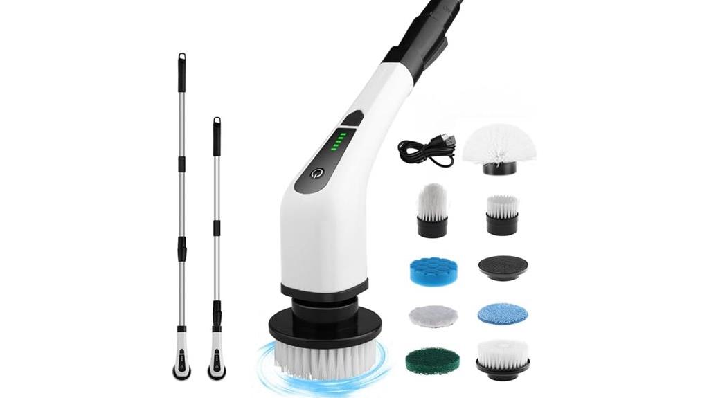 electric scrubber with accessories