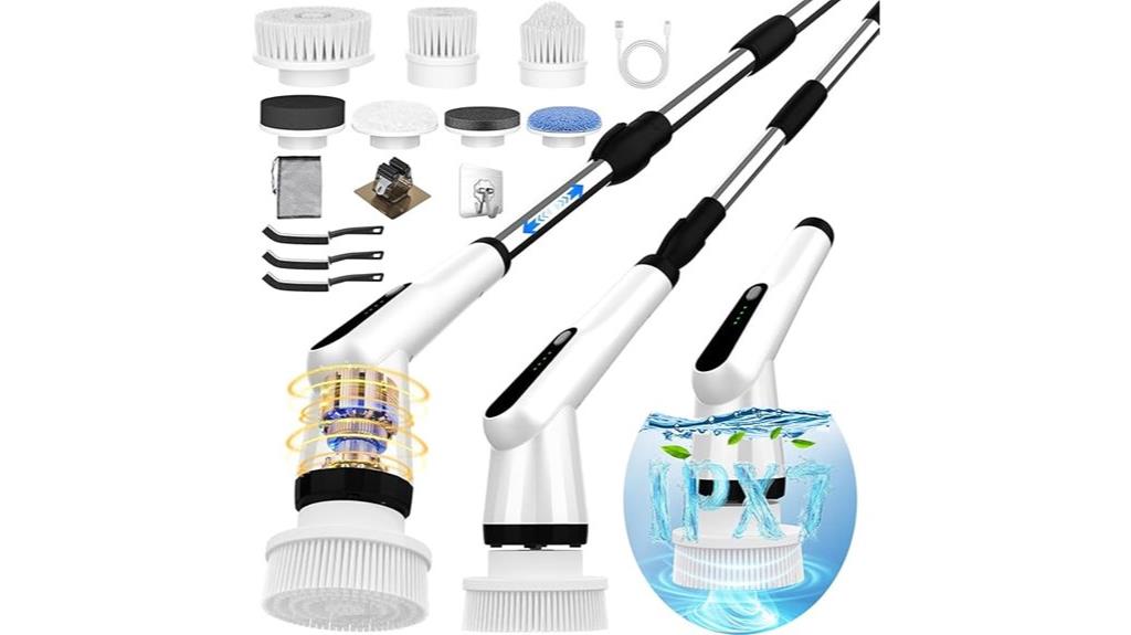 electric scrubber with attachments