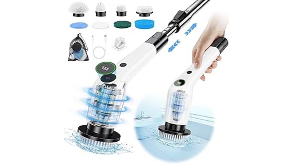 electric scrubber with attachments