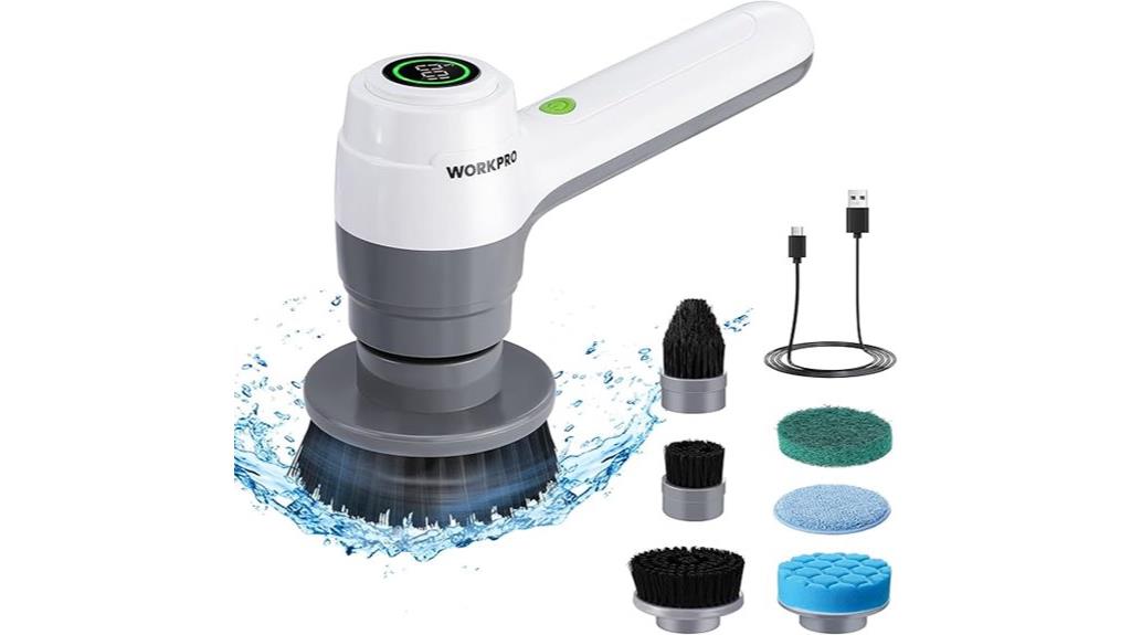 electric scrubber with attachments