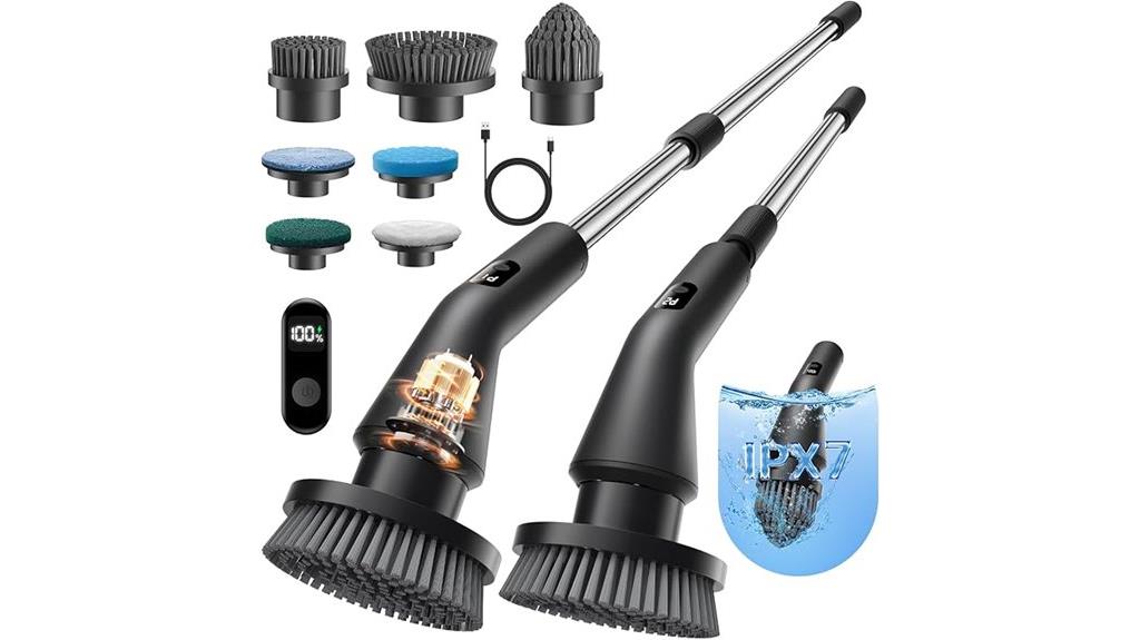 electric scrubber with brushes