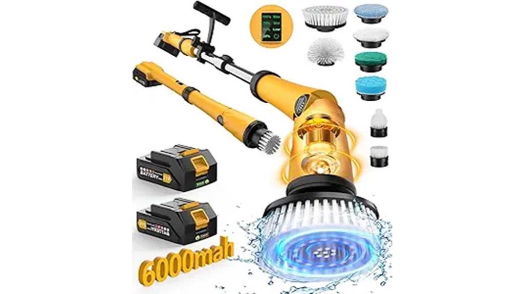 electric scrubber with large brush