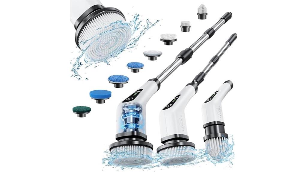 electric scrubber with multiple brushes