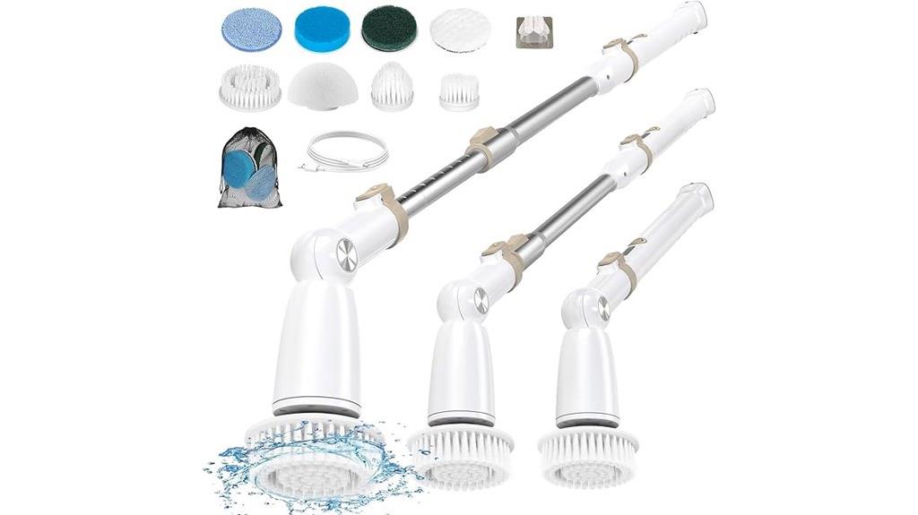electric scrubber with replaceable brushes