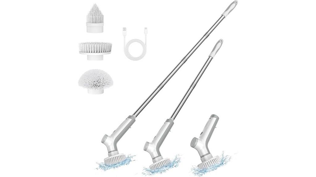 electric scrubber with three brushes