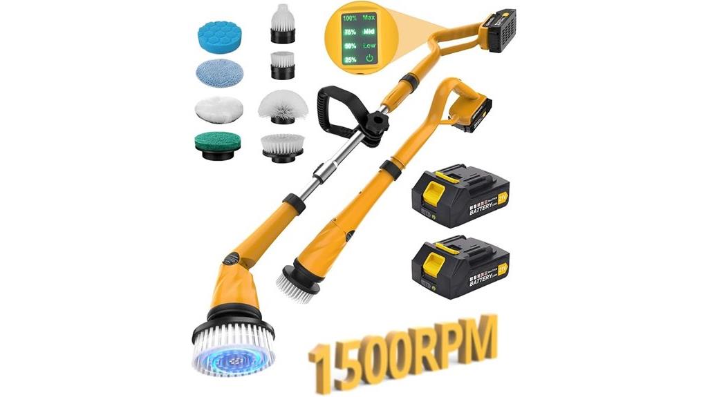 electric spin scrubber two batteries