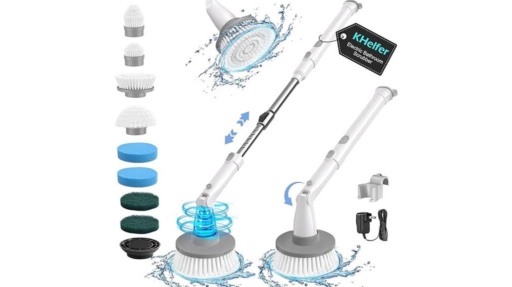 electric spin scrubber with replacement heads