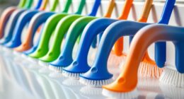 ergonomic adjustable handle scrubbers