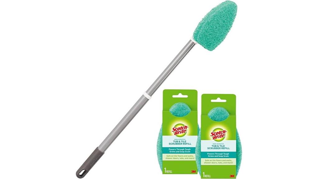 extendable tub tile scrubber