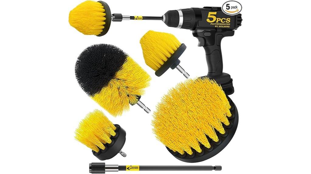 five piece drill brush set
