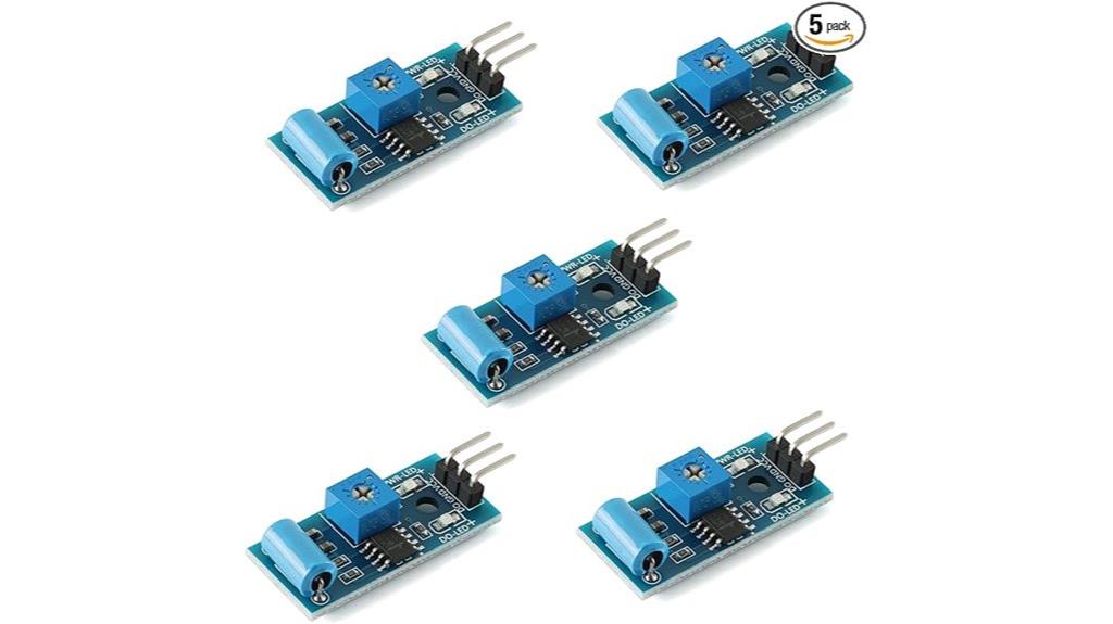 five vibration sensor modules
