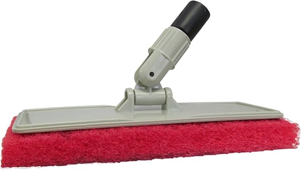 flexible head scrubber red pad