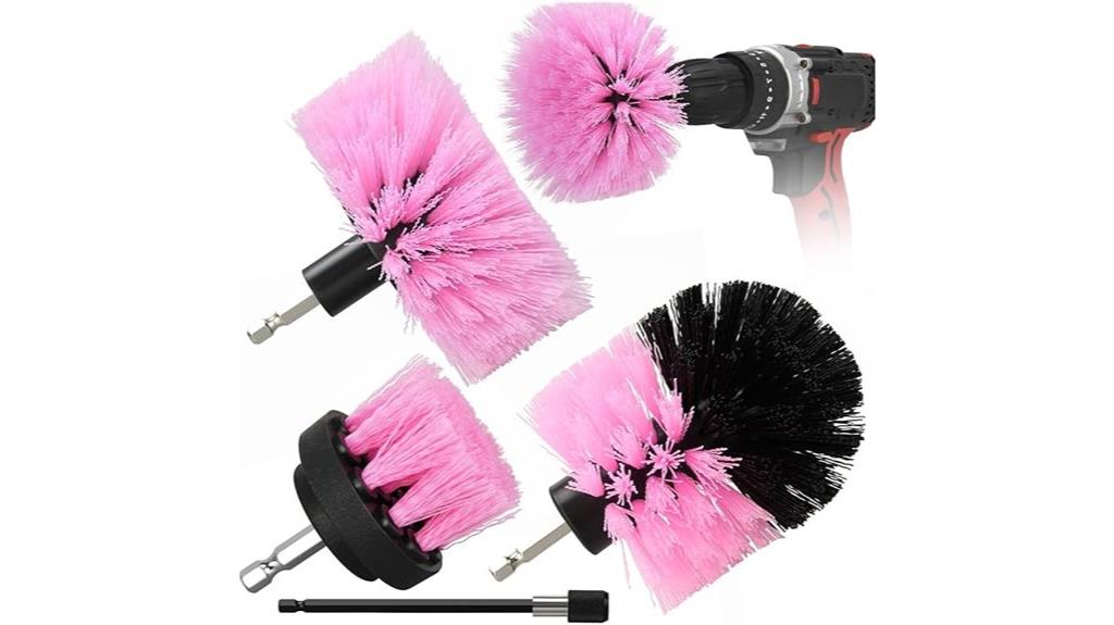 four piece cleaning brush set