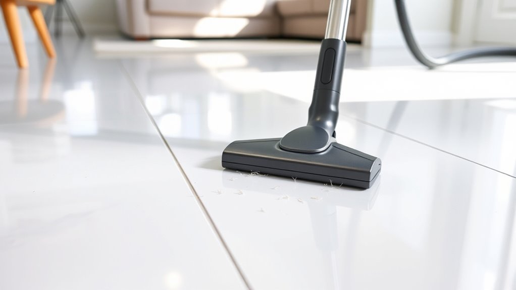 frequent sweeping prevents hair buildup