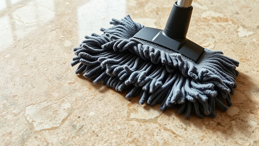 gentle thorough damp mopping