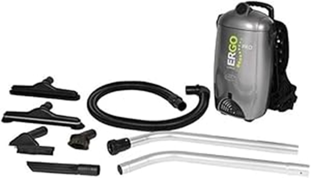 gray 8 quart backpack vacuum