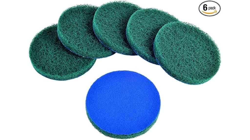 green abrasive scrub pads