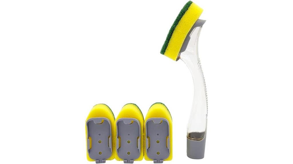 green and yellow pot brush