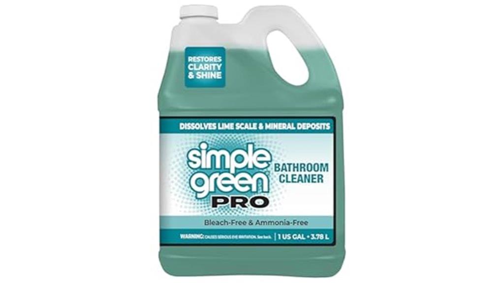 green bathroom cleaner gallon