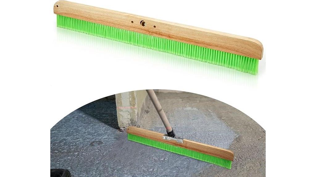 green concrete broom