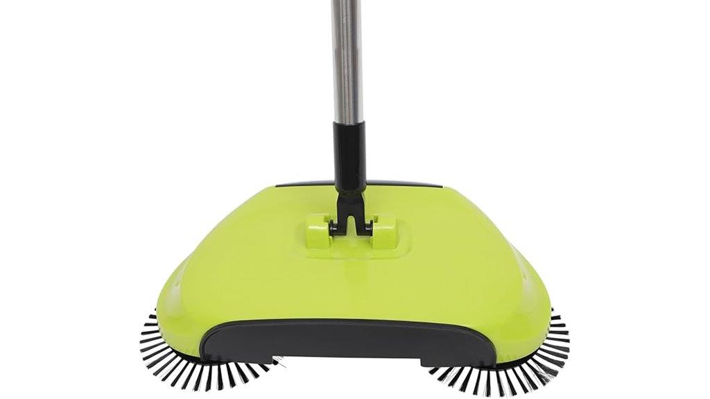 green hand floor sweeper