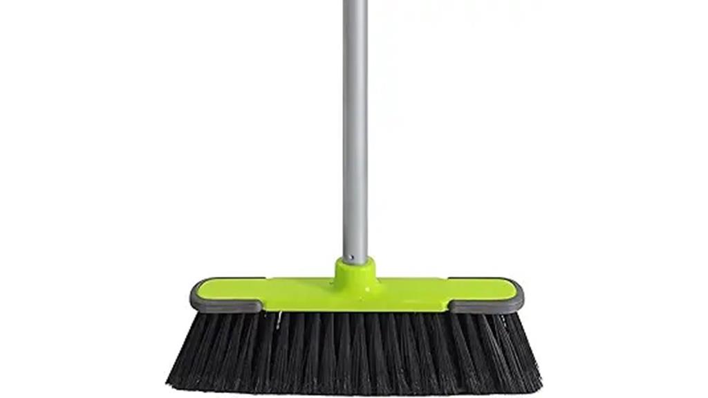 green indoor broom handle