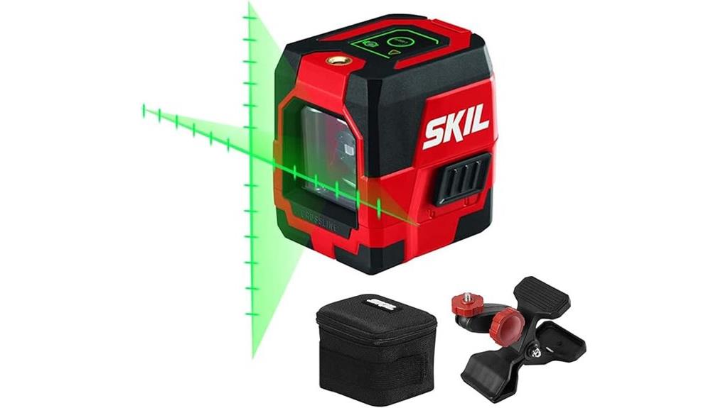 green laser with markings