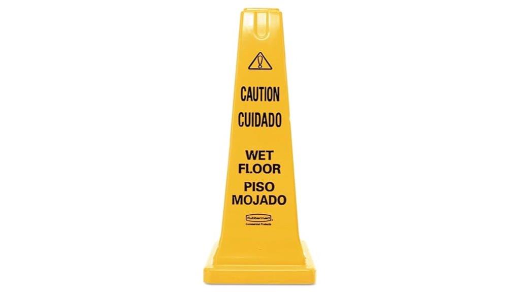 heavy duty rubber wet floor cone