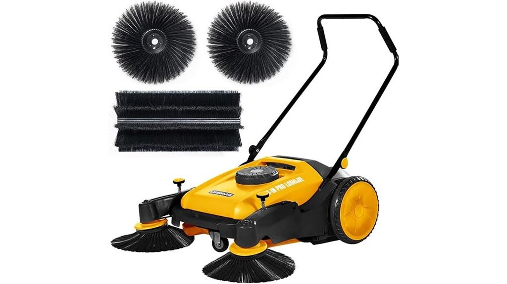 industrial hand push floor sweeper