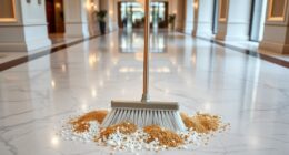 lobby floor salt sweep