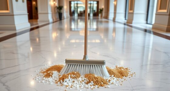 lobby floor salt sweep