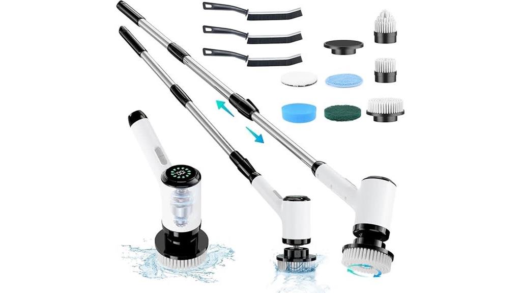 long handle spin scrubber