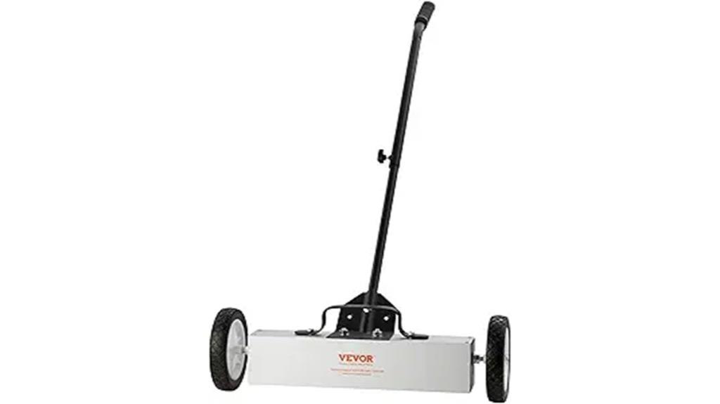 magnetic sweeper with wheels