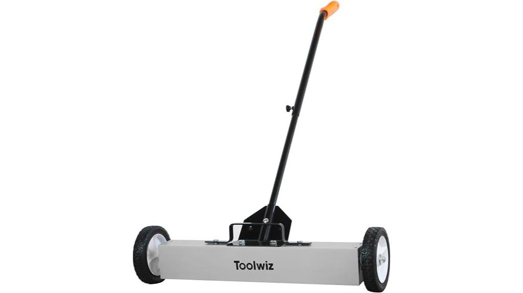 magnetic sweeper with wheels