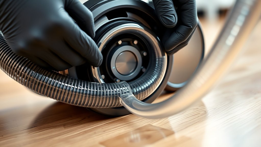 maintain vacuum motor and hoses