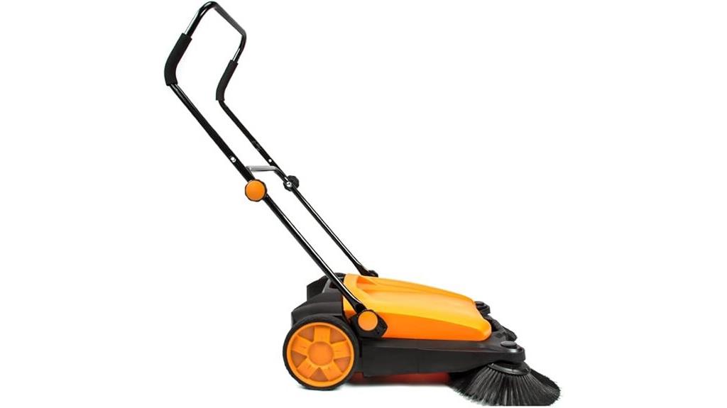 manual push sweeper capacity