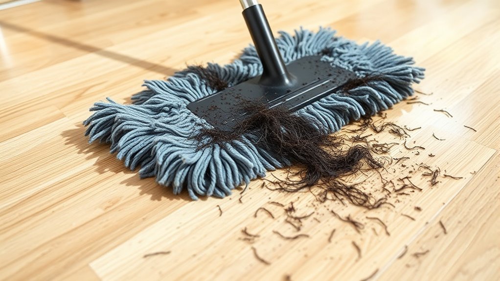 microfiber mop hair removal