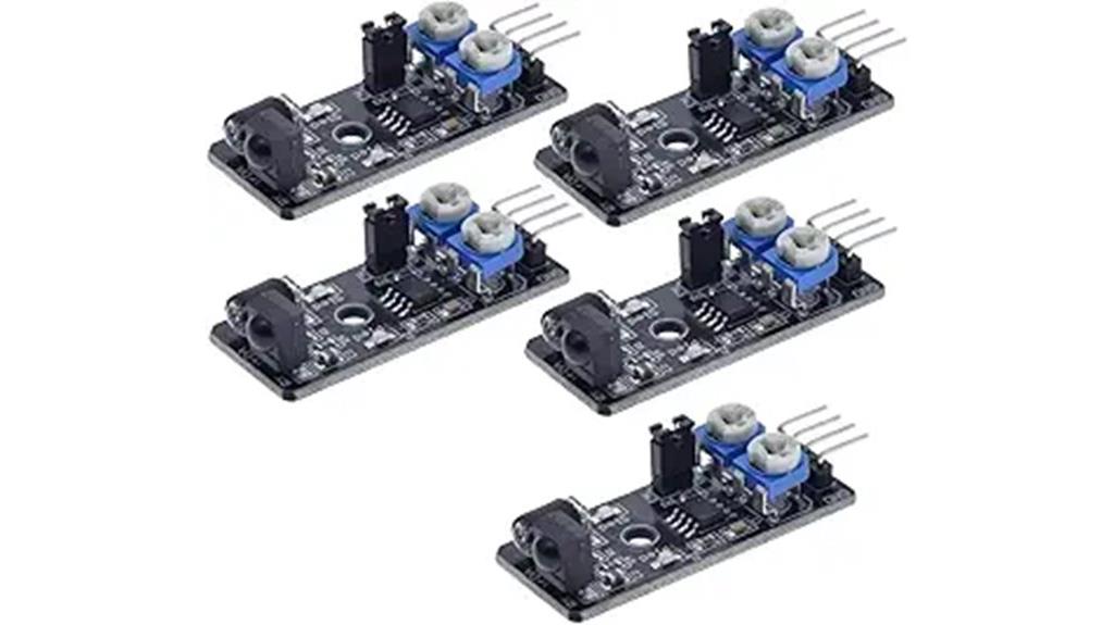 multiple infrared obstacle sensors