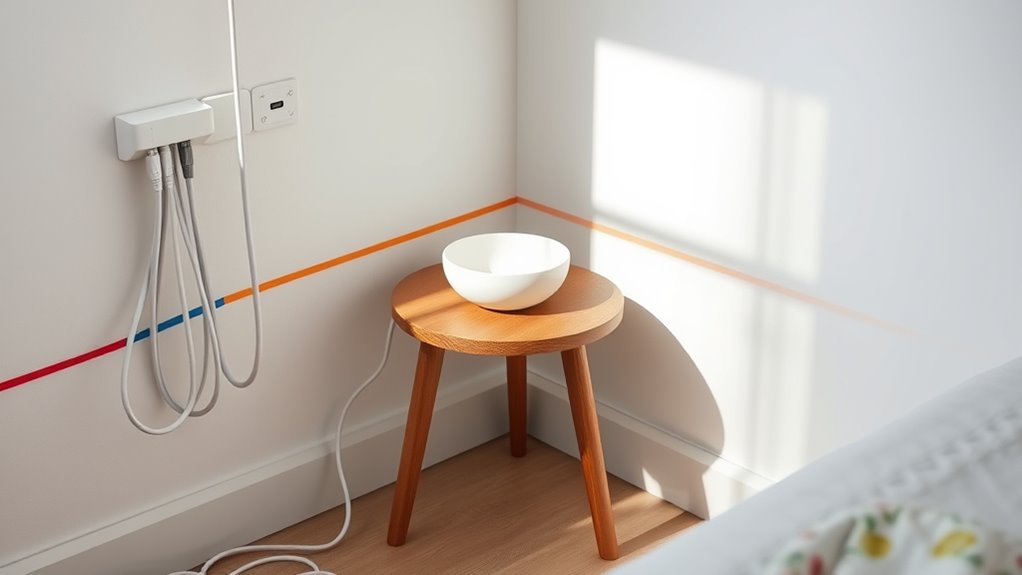 organize cords to prevent tripping