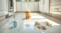 pet accident tile cleanup