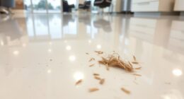 pet hair floor cleanup