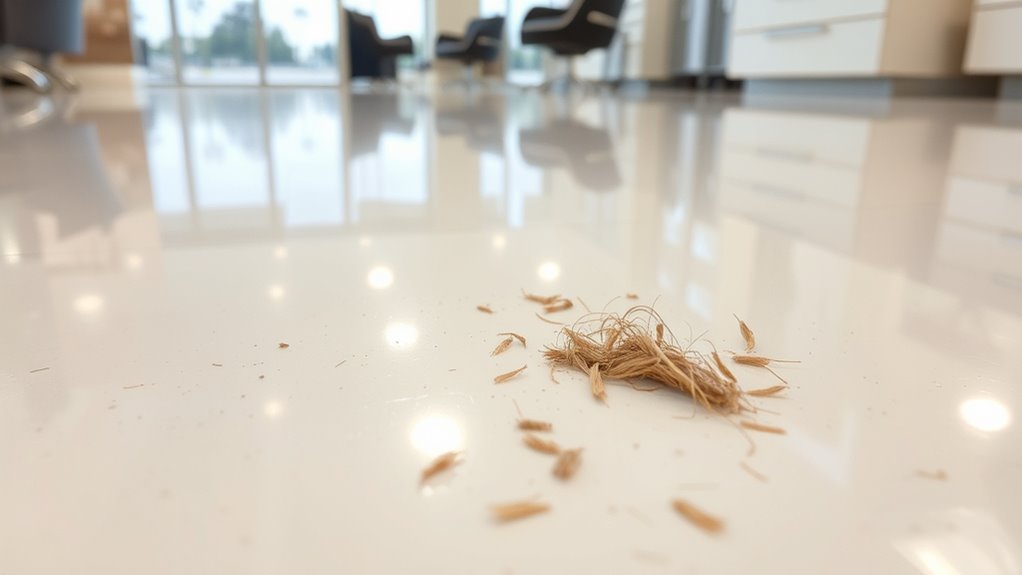 pet hair floor cleanup