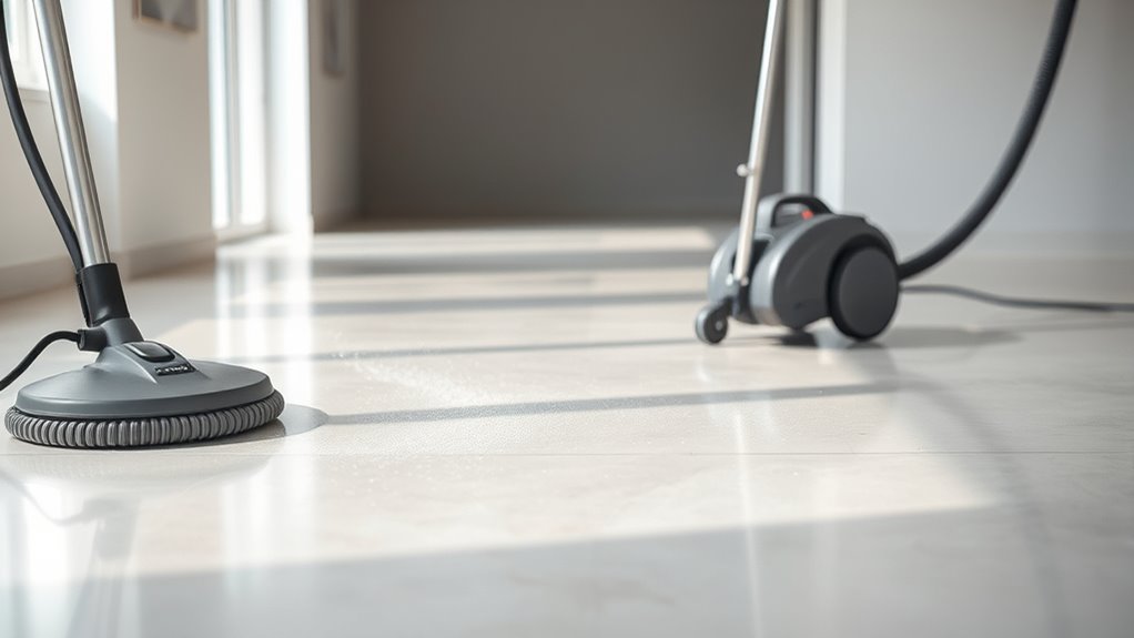 polished concrete dust management