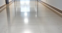 polished concrete edge cleaning